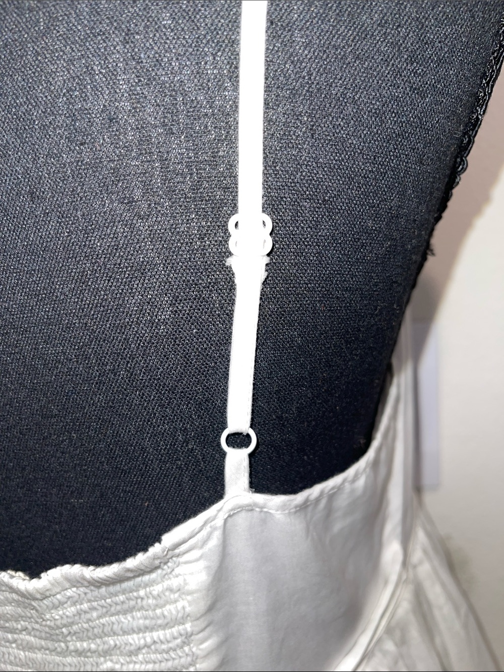 White Spaghetti Strap Sundress with Button Front - Picture 3 of 6